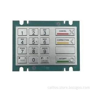IP65 rated kiosk metal numeric keypad with 16 keys MKP145-1